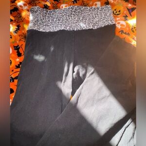 Y2K Victorious Secret Leopard Print Cheetah Print Flare Fold Over leggings